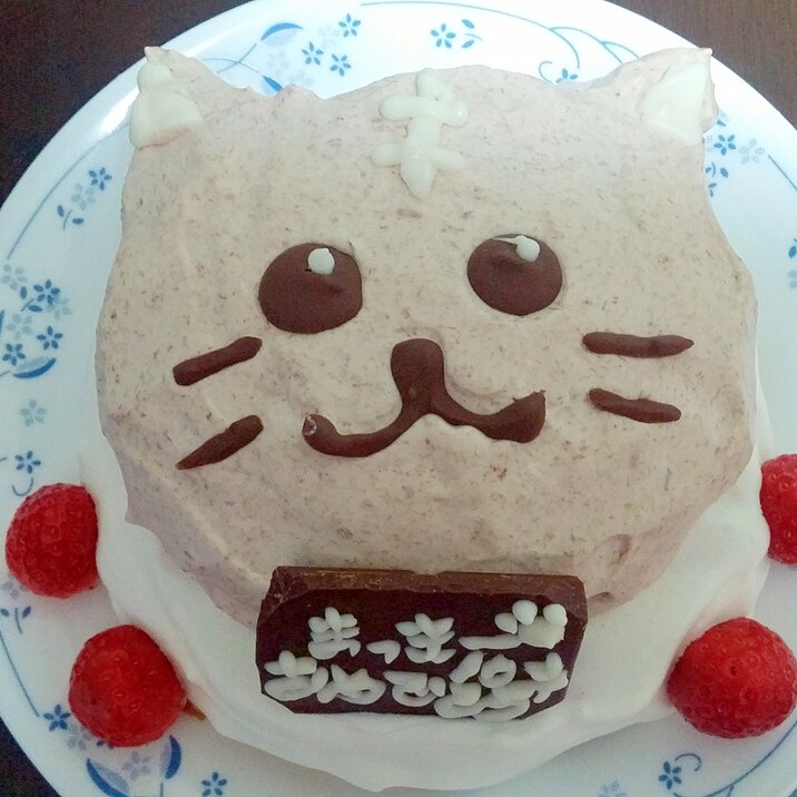 案外簡単にゃんこケーキ